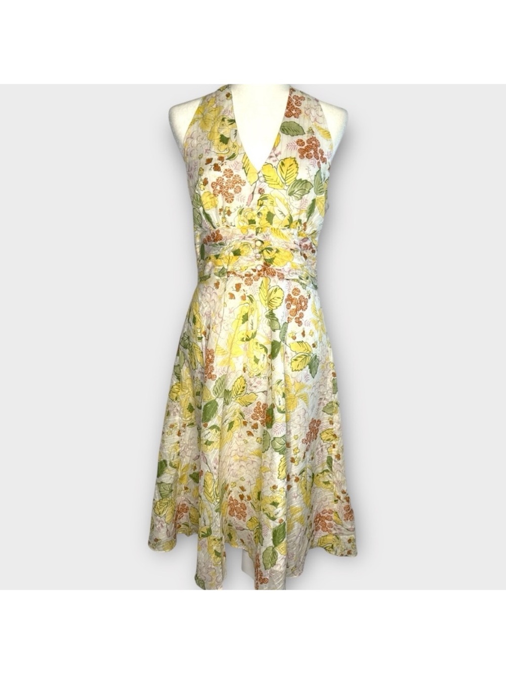 Dress Barn Floral Halter Neck Dress